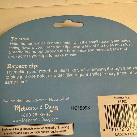 NWT. Melissa and Doug Harmonica Musical Instrument, sliver. - Picture 6 of 8